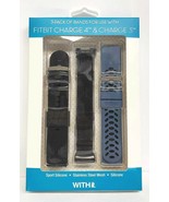 WITHit - 3 Pack - Sport/ Mesh &amp; Woven Silicone Band for Fitbit Charge 3 ... - £26.66 GBP