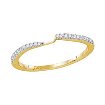 14kt Yellow Gold Womens Round Diamond 2-stone Wedding Band 1/8 Cttw - £312.86 GBP