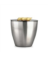 L&#39;OBJET Bambou Stainless Steel Ice Bucket with 24K Gold Plate Handle - EC31 - £253.01 GBP