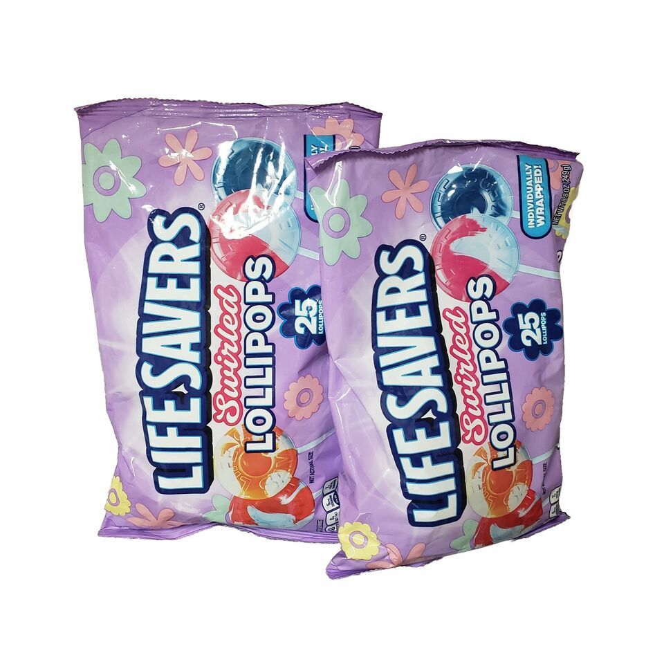 2X LifeSavers Swirled Lollipops Bag of  25  Ltd Ed 8.8 oz  Exp 12/25 Tear In Bag - $19.79