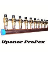 11/2" Copper Manifold 5/8" Pex Uponor ProPEX (With&amp;W/O Valve) 2 Loops-12... - $88.74+