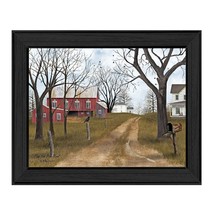 The Old Dirt Road 1 Black Framed Print Wall Art - $99.49