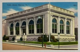 The Public Library Hazleton,Pennsylvania Linen Postcard - $11.92