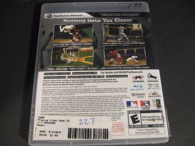 Primary image for MLB 09: The Show - Major League Baseball Batter World Series Pitcher PS3