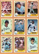 1981 Fleer Kansas City Royals Team Lot 27 diff George Brett Amos Otis Hal McRae  - £7.46 GBP