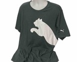 Puma Wrap Around Graphic Short Sleeve Gray T-Shirt Big Logo Men’s Size X... - $13.20