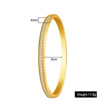 2018 New FINE4U B049 316L Stainless Steel Cuff Bracelet For Women Cubic Zirconia - £10.95 GBP