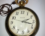 Antique Vintage Working 1950s60s UNITED Pocket Watch Mid Century Wall Cl... - $67.44