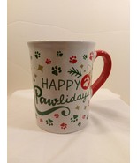 Royal Norfolk &quot;Happy Pawlidays&quot; Christmas Mug with Paw &amp; Starburst MCM - £9.34 GBP