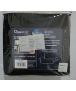 Homestyle Sure Fit Loveseat Cotton Fabric Slip Cover Black Fits 54&quot; to 73&quot; - $36.62