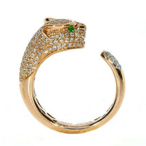 Real 1.00ct Natural Fancy Pink Diamonds Engagement Ring 18K Solid Gold Tiger - £3,229.83 GBP