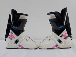 Vintage Salomon France SX92 RETRO Ski Boots Black White Mens 315 Rear Entry - $1,467.76 MXN