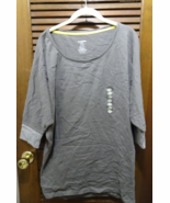 Zaggora The Slouchy Yoga Sweatshirt Top Yoga  Gray Cotton Size XXL - $273.13 MXN