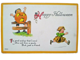 Halloween Fantasy Postcard Bergman 1623 Children JOL Antique Original Vintage - $45.90