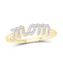 Diamond MOM Ring 10k Yellow Gold - £253.21 GBP