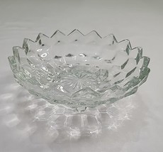 Vintage American Fostoria Clear Glass 3 Footed Candy Dish Bowl 6&quot; - £11.60 GBP