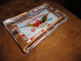 Glass Cigar Ashtray Measures 8" L x 5" W x 1" H image 7