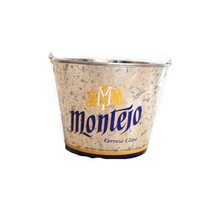 5qt Metal Beer Bucket Montejo Cerveza Clara 2 Sided Logo - £20.30 GBP