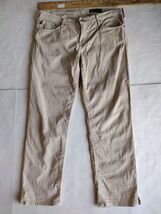 AG Adriano Goldschmied Women The Anais Skinny Crop Beige Jean Size 30R VGC - €5,10 EUR