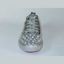 Mens Fancy Shoes By FIESSO AURELIO GARCIA, Spikes Rhine stones 2413 Silver image 3