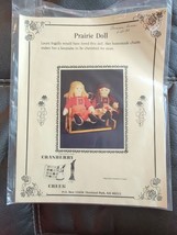 Cranberry Creek Prairie Doll Folk peasant Stuffed Doll Sewing Pattern 1982 - £8.19 GBP