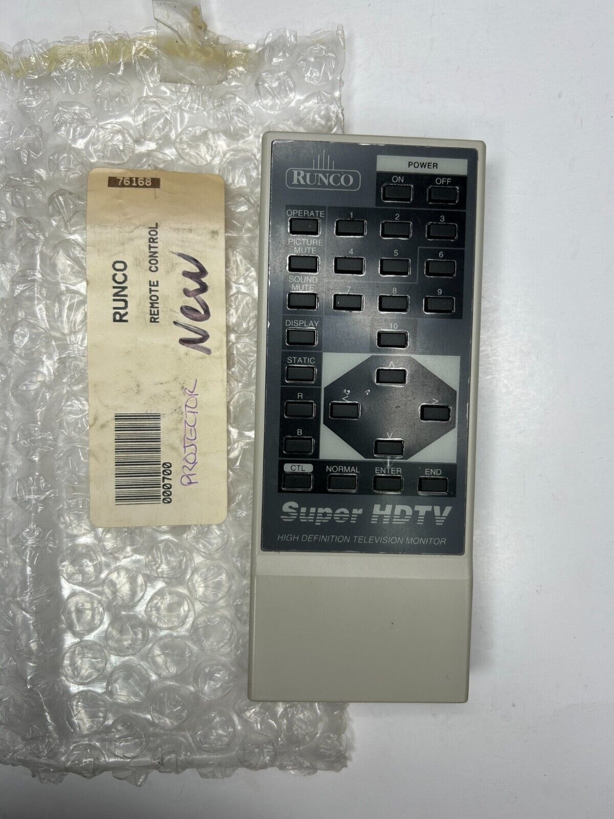 Runco 000700 Super HDTV HD TV Monitor Remote Control OEM for DTV930 Projector  			