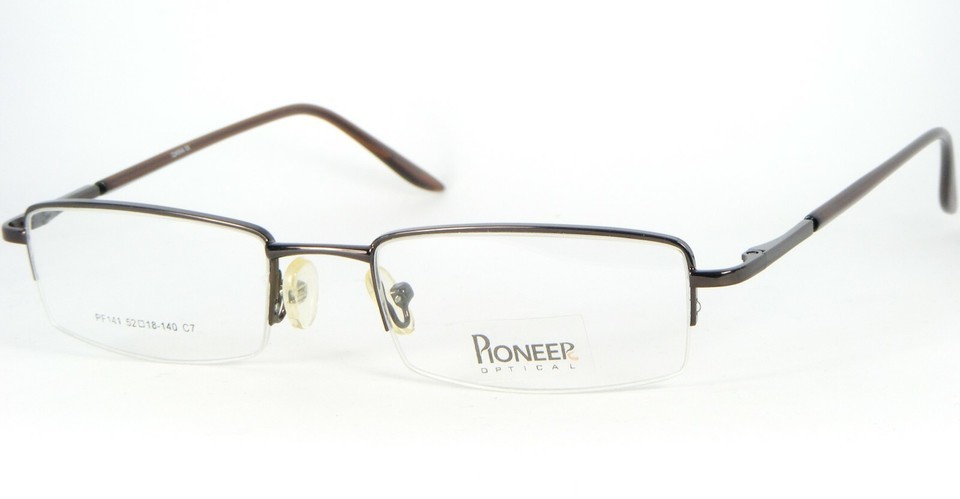 PIONEER OPTICAL PF141 C7 COFFEE / BROWN EYEGLASSES GLASSES FRAME 52-18-1... - $20.79