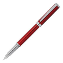 Sheaffer Intensity Engraved Red Fountain Pen w/ Chrome Trim - Med - £96.08 GBP