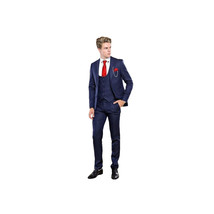 Men 3pc European Vested Suit WESSI by J.VALINTIN Extra Slim Fit JV12 Navy blue image 6