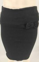 Charlotte Rouse Pencil Skirt with Bow Detail-Medium/Black - £11.72 GBP