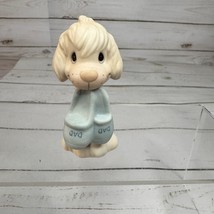 Precious Moments Dad Puppy Figurine Slippers 3&quot; Collectible Porcelain Gi... - $9.89