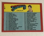 Superman II 2 Trading Card #88 Checklist Christopher Reeve - £1.54 GBP