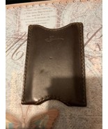 Saddleback Leather Sleeve Wallet Dark Coffee Brown - Old, rare, - $116.62 CAD