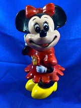 Vintage Disney Minnie Mouse Vinyl Bank Figure Korea Piggy Bank - £5.57 GBP