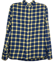 H&amp;M Men&#39;s  Blue Yellow Plaid Cotton Shirt Size Long Sleeve L - £28.50 GBP