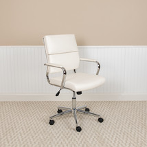 White LeatherSoft Office Chair BT-20595M-2-WH-GG - £160.81 GBP