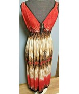 Romantic Red Sundress Beach Cruise Tropical Dress Cute Print Pattern NEW... - £10.21 GBP