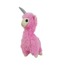 Ty Beanie Boo Luna Pink Llama Unicorn Plush 8 inch Bean Poly Fill Silver Horn  - £9.72 GBP