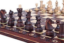 Chess and games shop Muba Beautiful Handcrafted Wooden Chess Set with Wo... - £76.45 GBP