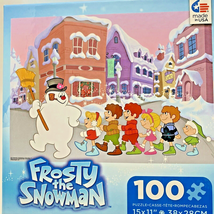 Frosty The Snowman Puzzle Follow Frosty Karen Friends 15x11 Jigsaw 100 Piece NEW - £7.79 GBP
