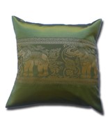 KN085 green Cushion cover Elephant Cartoon Throw Pillow Decoration Case - $8.99