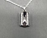Baccarat Crystal Louxor Silver Mist Necklace Mirror Diamond Cut 22&quot; Chai... - £311.12 GBP