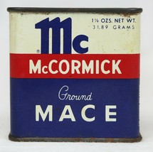 VINTAGE Antique McCormick Ground Mace Tin - £15.79 GBP