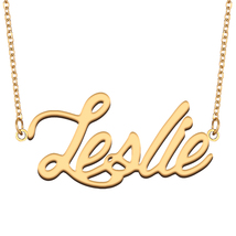 Leslie Name Necklace for Best Friend Family Member Birthday Christmas Gift - £12.53 GBP