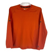 Russell Boys Dri Power 360 Long Sleeve Orange Jacquard T Shirt Size small 6-7 - £10.27 GBP