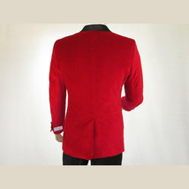 Mens Adolfo Velvet Dinner Jacket Shawl Satin Stage singer 3016J Christmas Red image 11
