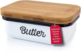 Granrosi Ceramic Butter Dish with Lid for Countertop, Butter Keeper, Butter Hold - £15.25 GBP