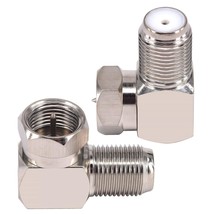 F Type Coaxial Cable Right Angle Connector Male To Female Quick Connector Adapte - £11.18 GBP