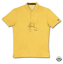 Tiger Woods Autographed 2020 TW Nike Dri-Fit Gold Camo Polo Shirt UDA LE 50 - £3,592.83 GBP