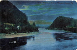 Easton, Pa~Night View Along The Delaware At WEYGAT~1908 Postcard - £8.40 GBP